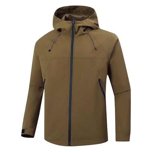 Jacke Herren Übergangsjacke, Softshelljacke Für Herren Wasserdicht Übergangsjacke - Leicht Wanderjacke Atmungsaktiv Outdoorjacke Mit Kapuze Winddicht Winterjacke Warme Funktionsjacke von Soupliebe