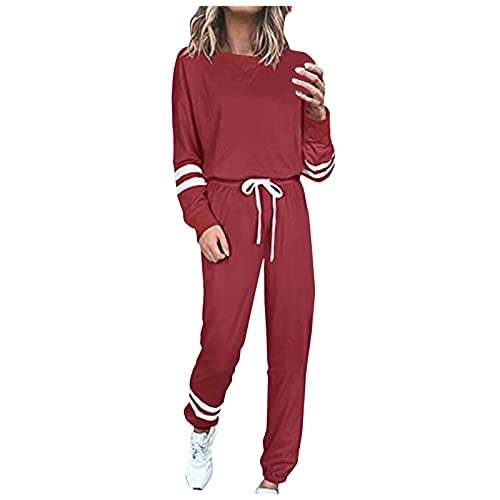 Jogginganzug Damen Set Trainingsanzug Zweiteiler Frauen Sport Anzug Freizeitanzug Baumwolle Jogginganzug Hose Zweiteiler Trainingsanzug Hausanzug Sport Set Lounge Set Hausanzug von Soupliebe