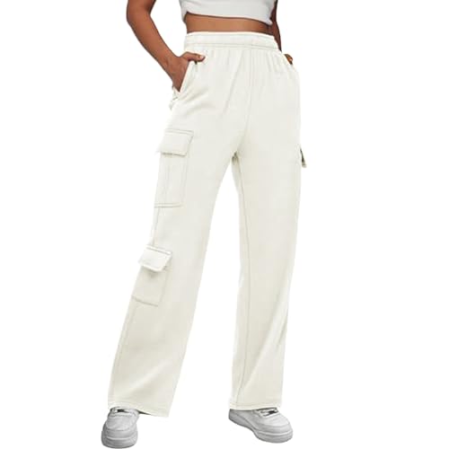 Jogginghose Baggy, Sweatpants Damen Lockere Jogginghose - Hose Regular Hosen Lang Yogahose Mit Taschen Sweathose Women Hausehose Elastischer Taille Für Lässiges Hip-Hop Fitnessstudio von Soupliebe