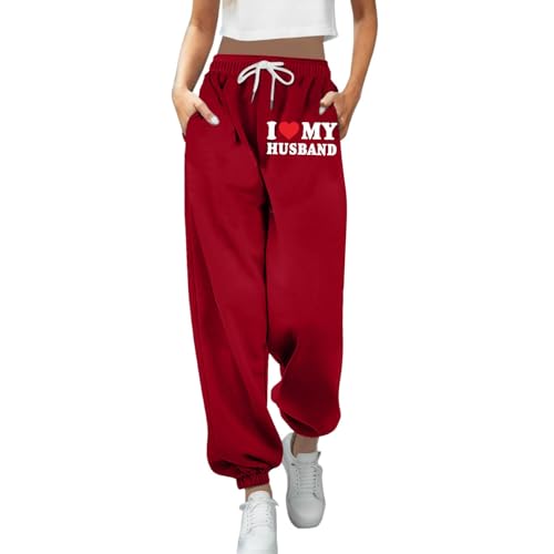 Jogginghose Damen Damen Hosen Jogginghose Damen Sporthose Lang Bequeme Jogger Sweatpants Weites Bein Yogahose High Waist Offenem Bodencargohose Damen von Soupliebe