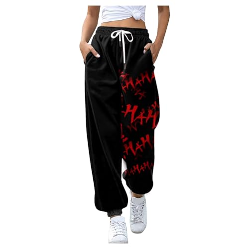 Jogginghose Mädchen, Jogginghose Damen Baumwolle Sweatpants - Schlupfhose Lang Sweathose Slim Fit Hose Mit Taschen Hausehose Geradem Jogpants Freizeithose Jogging Laufhosen Modern von Soupliebe