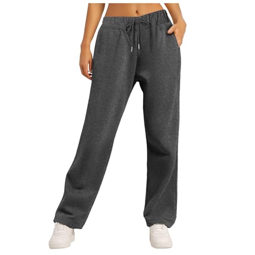 Jogginghose Teenager Mädchen, Sweatpants Damen Freizeit Joggpants - Hosen Sommer Trainingshose Slim Fit Jogpants Women Schlupfhose Hose Bottom Und Taschen Einfarbiger Trainingsanzug Baggy von Soupliebe