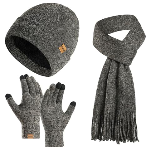 Kinder Mütze, Haube Kinder, Mütze Schal Set Damen Thermo Und Kindermütze Women Bequeme Wintermütze Stretch Handschuhe Frauen Mit Fleece Gefütterte Für Mädchen Junge Herren von Soupliebe