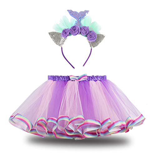 Kinder Tüllrock, Tüllrock Kinder Mädchen Bunt Ballett Tanzrock - Mädchen Tutu Röcke 80Er Jahre Retro Kinder Tanzkleid Partykleid Tütü Rock Minirock Für Halloween Dress Up Party von Soupliebe