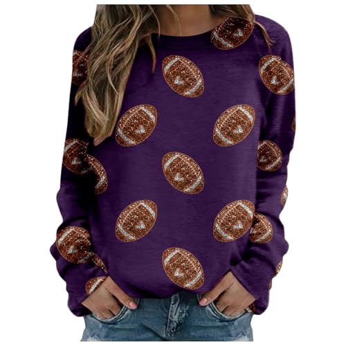 Klamotten Teenager Mädchen, Pullover Damen Ohne Kapuze Sweatshirt - Sweater Teenager Mädchen Oberteile Frauen Tops Long Shirt Vintage Pulli Briefe Drucken Langarm Rundhals Warm von Soupliebe