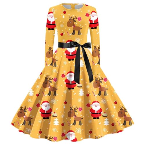 Kleid Weihnachten Damen, Weihnachten Kleid Damen Weihnachtskleid Kleider - Rockabilly Weihnachtskleider Weihnachtsoutfit Weihnachtskostüm Elegantes Vintage Christmas-Kleider von Soupliebe