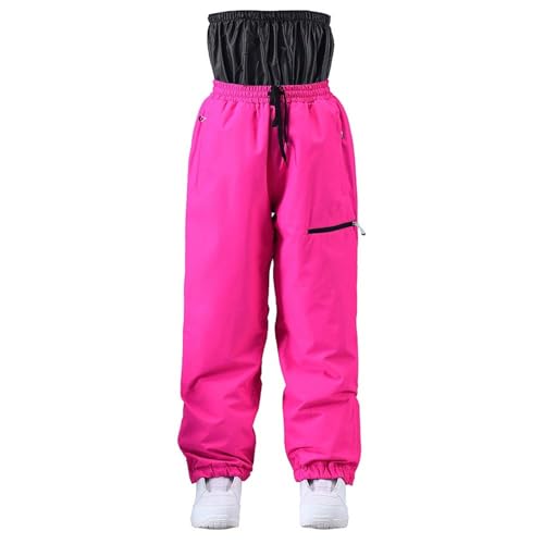 Kletterhose Damen, Fahrrad Regenhose Damen, Skihose Damen Kurzgröße Schneehose Ski Pants Gefüttert Outdoor Hosen Warme Treckinghose Wasserfeste Regenhose Wasserdicht Snowboardhose von Soupliebe