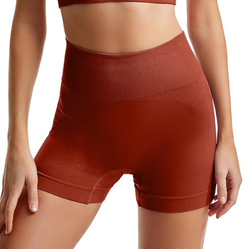 Leggings Damen High Waist Radlerhose - Kurze Running Shorts Laufshorts Sport Sporthose Blickdichte Radler Hose Unter Kleid Rock Blickdicht Scheuern Sicherheitsshorts von Soupliebe