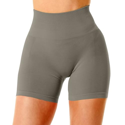 Leggings Damen Kurz Radlerhose - Shorts Hotpants Sommer Laufshorts Dehnbar Bauchweg Hose High Waist Unterziehhose Mit Taschen Sporthose Kurze Blickdicht Sportshorts von Soupliebe