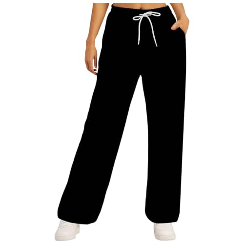 Lockere Sommerhose Damen, Jogginghose Damen Baggy Sweatpants - Sommerhose Slim Fit Hose Weite Yogahose Lässiges Sporthose High Waist Trainingshose Freizeithose Lang Jogging Laufhosen Modern von Soupliebe