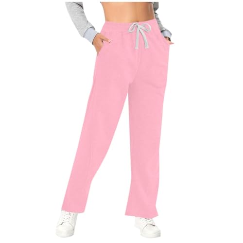 Lockere Sommerhose Damen, Jogginghose Damen Freizeit Freizeithose - Yogahose Slim Fit Arbeitshose Geradem Hose Loose Sommerhose Lässiges Jogpants Sweatpants Lang Jogging Laufhosen Modern von Soupliebe