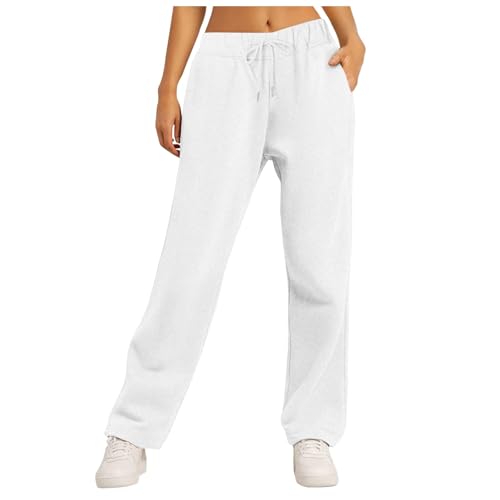 Lockere Sommerhose Damen, Sweatpants Damen Freizeit Joggpants - Hosen Sommer Trainingshose Slim Fit Jogpants Women Schlupfhose Hose Bottom Und Taschen Einfarbiger Trainingsanzug Baggy von Soupliebe