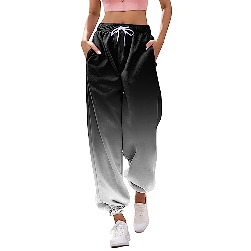 Lockere Sommerhose Damen, Sweatpants Damen Freizeit Joggpants - Lounge Pants Slim Fit Schlupfhose Sommer Hose Longlegs Yogahose Weite Jogpants Freizeithose Lang Jogging Laufhosen Modern von Soupliebe