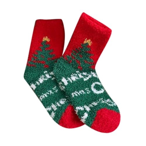 Lustige Weihnachtssocken, Socken Weihnachten Damen Kuschelsocken - Männer Weihnachtssocken Lustige Kuschelig Weihnachtskuschelsocken Flauschige Frauen Mädchen Haussocken von Soupliebe