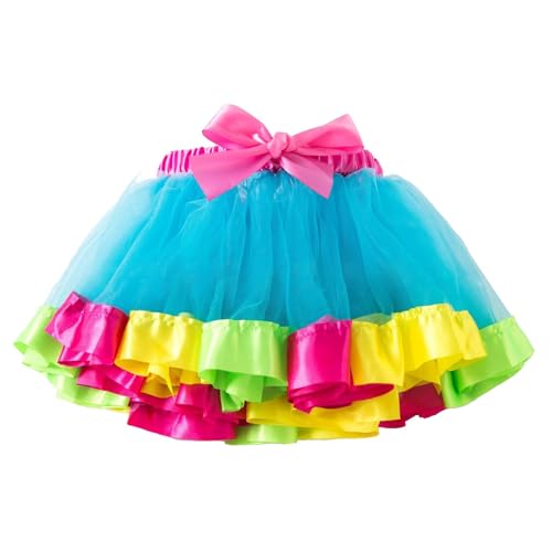 Mädchen Tüllrock, Tanzrock Kinder Mädchen Tutu Bunt Tüllrock - Kinder Mädchen Röcke Prinzessin Ballettrock Minirock Tanzkleid Partykleid Tüllrock, 3 Schichten Tüll Paillette Ballett von Soupliebe