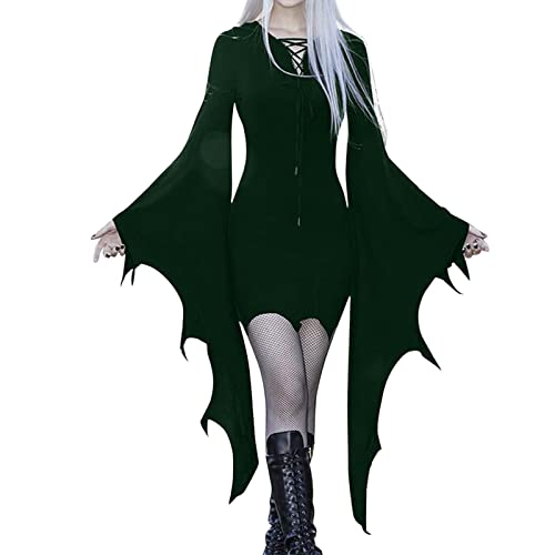 Mittelalter Kleidung Damen Medieval Wikinger - Halloween Kostüm Lang Renaissance Kleid Oversize Maxirock Viktorianisches Mittelalterkleid von Soupliebe