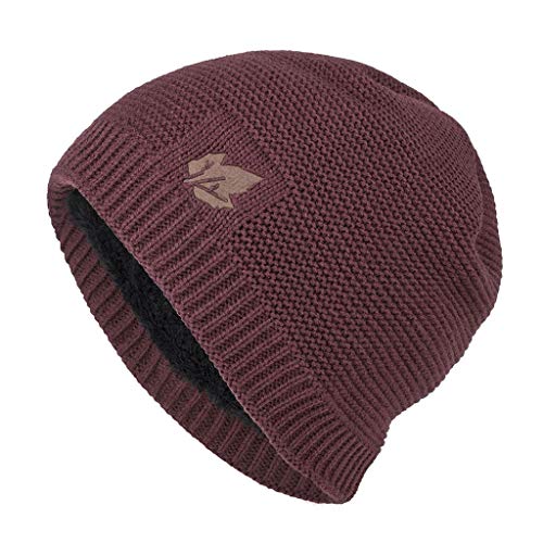 Mütze Damen Herbst, Mutze Für Mädchen, Mütze Damen Fleece Wintermütze Wollmütze Weich Cap Atmungsaktiv Merino Women Strickmützen Frauen Hüte Laufmützen Winter-Mütze Unisex Fleece-Mütze von Soupliebe