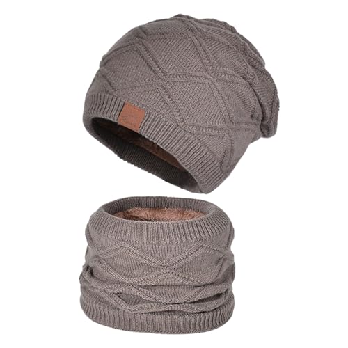 Mütze Schal Set Damen, Schal Mütze Kinder, Schal Und Mütze Set Damen Warm Bequeme Handschuhe Stretch Wintermütze Frauen Kindermütze Herbst Mit Strickmütze Schlauchschal Winterhandschuhe-Set von Soupliebe