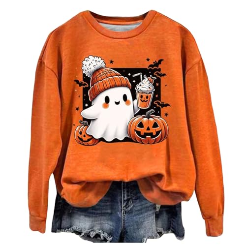 Oberteile Teenager Mädchen, Halloween Sweater Damen Ohne Kapuze Pullover - Kleidung Sexy Kostüm Große Größen Sweatshirt Gruselig Hoodie Blutiges Shirt Oversize Blood Langarm Kapuzenpullover von Soupliebe