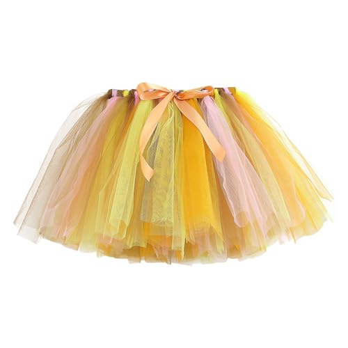 Petticoat Kinder Weiss, Tanzrock Kinder Mädchen Ballett Bunt Tüllrock - Kinder Mädchen Röcke Tutu Prinzessin Ballettrock Minirock Tanzkleid Partykleid Tüllrock, 3 Schichten Tüll Paillette von Soupliebe