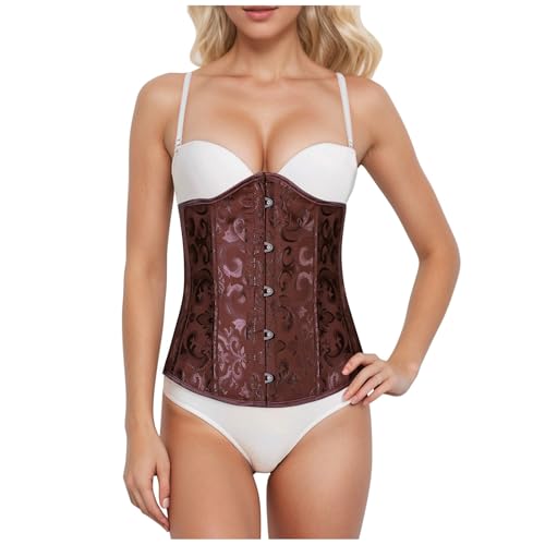 Prinzessin Kostüm Damen Korsett Corsage Damen Piraten Korsett - Korsage Korsett Übergrößen Unterbrust Satin Lace Up Waist Cincher Unterbrust Rosa Burlesque Outfit Damen von Soupliebe