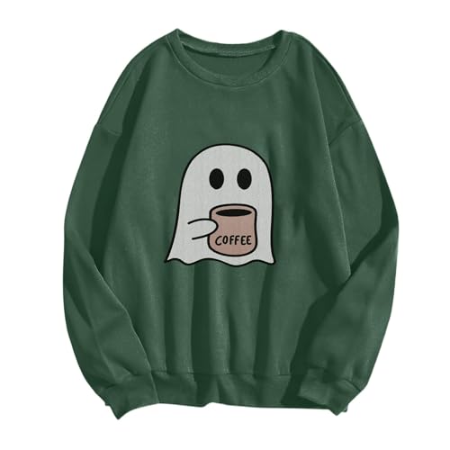 Pulli Teenager Mädchen, Halloween Pullover Damen Rundhals Sweater - Kleidung Sweatshirt Horror Pulli Winter Hoodie Locker Kostüm Oberteile Blutige Verletzung Bedrucktes Streetwear von Soupliebe