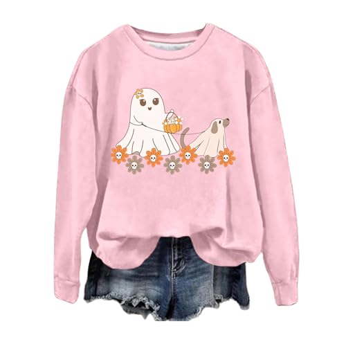 Pulli Teenager Mädchen, Halloween Pullover Damen Rundhals Sweater - Kleidung Warm Shirt Oversized Sweatshirt Pulli Longsleeve Hoodie Oberteile Blutige Verletzung Bedrucktes Streetwear von Soupliebe