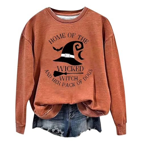 Pulli Teenager Mädchen, Sweatshirt Damen Ohne Kapuze Pullover - Shirt Locker Sweater Teenager Mädchen Pulli Long Langarmshirt Vintage Oberteile Übergroße Oversized Rundhals von Soupliebe