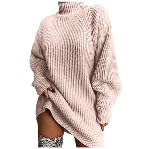 Pullover Damen Oversize Rollkragenpullover - Herbst Winter Strickpullover Hohe Taille Lose Wollpullover Elegant Warm Sweater Lang Grobstrickpullover Langarm Rollkragen Fleecepullover Pullover Damen Oversize Rollkragenpullover - Herbst Winter Strickpullover Hohe Taille Lose Wollpullover Elegant Warm Sweater Lang Grobstrickpullover Langarm Rollkragen Fleecepullover von Soupliebe