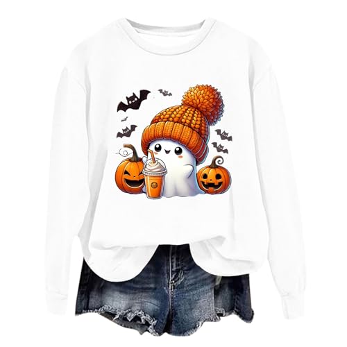 Pullover Teenager Mädchen, Pullover Damen Rundhals Sweatshirt - Pulli Print Tops Oversize Langarmshirt Locker Shirt Mode Oberteile Sport Streetwear Sweatshirts Ohne Kapuze Bluse von Soupliebe