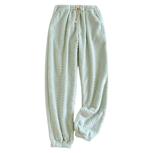 Pyjama Hosen Damen Kuschelig, Pyjama Hose Damen Teddy Flauschig Schlafhose - Plüschhose Fleece Kuschel Süß Cute Pyjamas Women Flanellhose Kuschel-Hose Schlafanzug Hosen von Soupliebe