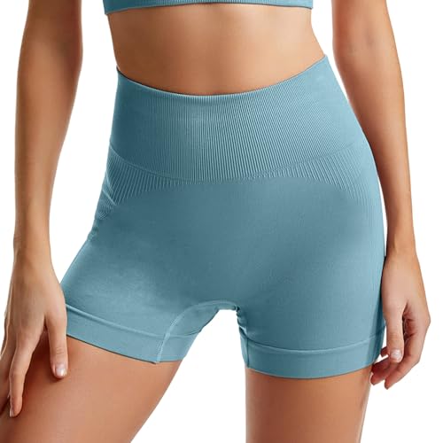 Radlerhose Damen Kurz Hotpants - Sport Shorts Fitness Sporthose Dehnbar Laufhose Bauchweg Hose Unter Kleid Rock Blickdicht Scheuern Sicherheitsshorts von Soupliebe