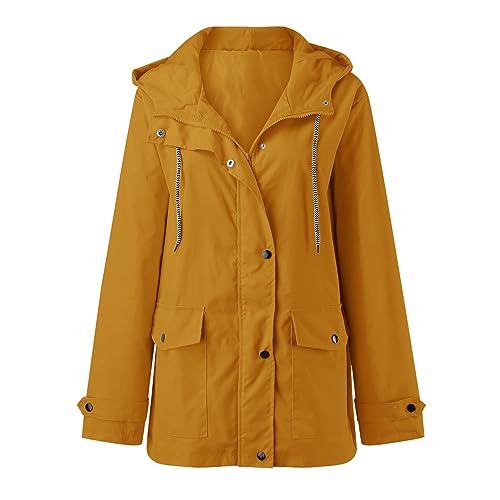 Regenjacke Damen Atmungsaktiv Regenmantel - Windjacke Ultraleicht Raincoat Rain Jacket Dünne Wanderjacke Women Regenparka Leicht Atmungsaktive Travel Regenponcho Lange Windbreaker Jacke Für Frauen von Soupliebe