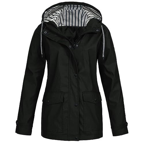 Regenmantel Damen Lang Regenjacke - Raincoat Sommer Leichte Windjacke Ultraleicht Windbreaker Women Regenjacken Leicht Atmungsaktive Jacke Fahrradjacke Für Frauen Sport Outdoorjacke von Soupliebe