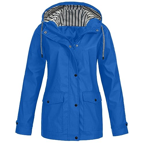 Regenmantel Damen Lang Regenjacke - Raincoat Sommer Leichte Windjacke Ultraleicht Windbreaker Women Regenjacken Leicht Atmungsaktive Jacke Fahrradjacke Für Frauen Sport Outdoorjacke von Soupliebe