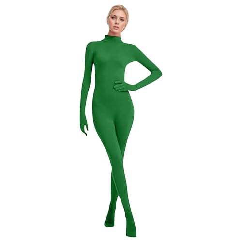 Sale Angebote, Ganzkörperanzug Herren Greenscreen Anzug Ganzkörper Kostüm - Ganzkörperfotografie Zentai Suit Grüner Bodysuit Schwarzer Unisex Erwachsene Green Stretch von Soupliebe