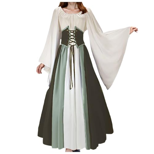 Sale Angebote, Viktorianisches Kleid Damen Mittelalter Renaissance - Rokoko Medieval Dress Gothikkleider Kostüm Kleidung Halloween Mit Trompetenärmel Vampir Mittelalter-Kostüm von Soupliebe