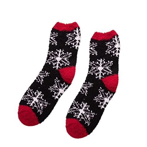 Sale Angebote, Weihnachtssocken Damen Kuschelig Weihnachts Socken - 39-42 Weihnachten Kuschelsocken Männer Flauschige Lustig Schneeflocke Santa Claus Für Frauen von Soupliebe