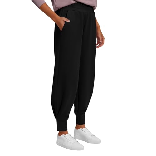 Schlupfhose Damen, Sweatpants Damen Lang Joggpants - Hose Slim Fit Hosen Fitness Trainingshose Geradem Yogahose Loose Schlupfhose Freizeithose Jogging Laufhosen Modern von Soupliebe