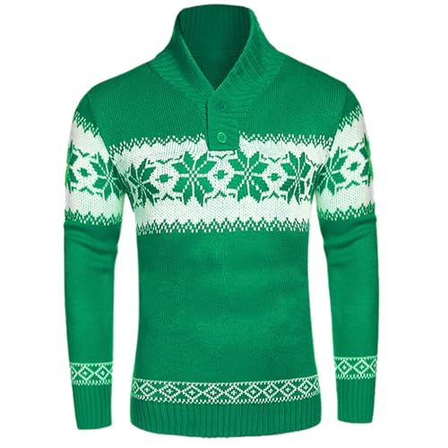 Soupliebe Ugly Sweater Christmas,Christmas Sweater Damen Herren Pullover Weihnachten - Hässliche Weihnachtspullover Ugly Baumwolle Lustige Langarm Strickpulli Für Weihnachten-Party von Soupliebe