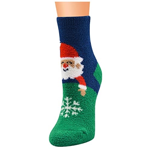 Soupliebe Weihnachtssocken, Kuschelsocken Weihnachten Damen Socken - Plüschsocken Weihnachts Lustige Weihnachtssocken 39-42 43-46 Lustig Schneeflocke Rentier Für Frauen von Soupliebe