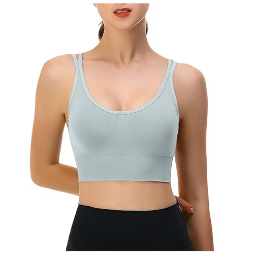 Sport BH Damen Ohne Bügel - Seamless Bustier Gepolstert Sportunterwäsche Mit Integriertem, Trägerlos Gepolster Bralette Für Damen Push-Up BH Bustier Klassische Bequem Stretch Bra Für Fitness Yoga von Soupliebe