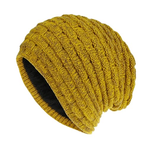 Strickmützen Für Damen, Wollmütze, Wintermütze Damen Warm Beanie Merino Mütze Coole Strickmützen Weich Cap Dünne Laufmütze Merinowolle Damenmütze Herbst Stretchy Unisex Für & Herren von Soupliebe