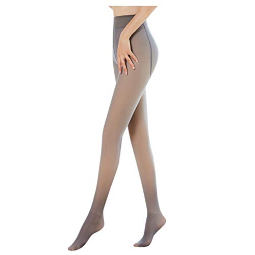 Strumpfhose Damen Gefütterte Thermo Leggings - Strumpfhosen Damen Winter Glänzende Schwarze Thermo Strumpfhose Gefüttert Fake Transparente Strumpfhose Fleece Thermostrumpfhose Leggings von Soupliebe