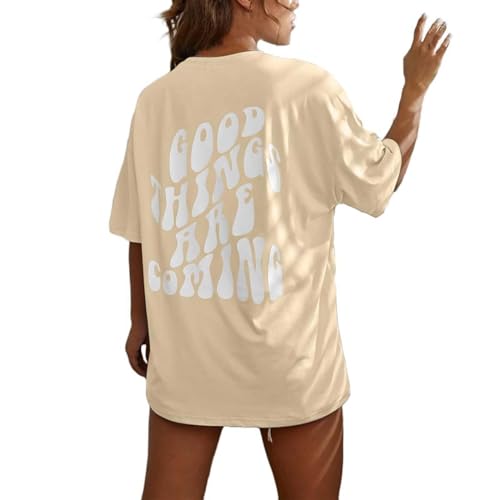 T-Shirt Damen Kurzarm Sport Sommer Oberteile Oversize Tshirt mit Buchstaben Muster Sweatshirt Lose Rundhals Rückendruck Bluse Teenager Mädchen Tunika Lang Top Sportshirt 0 T-Shirt Damen Kurzarm Sport Sommer Oberteile Oversize Tshirt mit Buchstaben Muster Sweatshirt Lose Rundhals Rückendruck Bluse Teenager Mädchen Tunika Lang Top Sportshirt 0 von Soupliebe