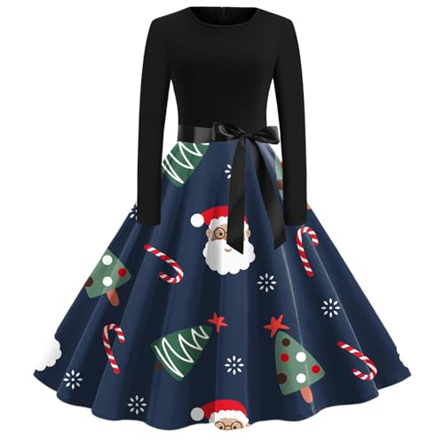 Tagesangebote Heute, Kleider Weihnachten Damen Kleid Weihnachtskleid - Weihnachtskleider Rockabilly Christmas Dress Ugly Sweater Weihnachtsoutfit Elegant Festival-Kleid von Soupliebe