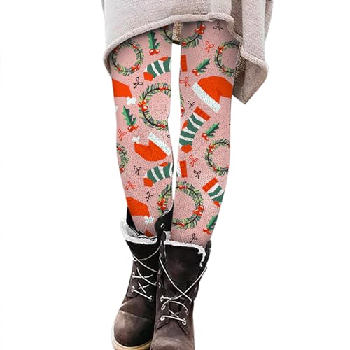 Thermo Leggings, Thermoleggings Damen Weihnachten Leggings Thermo - Winterleggings Jeggings Laufhose Winter Weihnachts Warme Slim Fit Hohe Taille Lange Strumpfhosen von Soupliebe