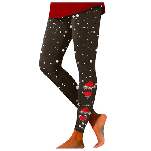 Thermo Leggings Damen, Thermoleggings Damen Weihnachten Thermo Leggings - Weihnachtsleggings Winter Weihnachts Winterleggings Warme Jeggings Skinny Hose Push Up Fitnesshose von Soupliebe