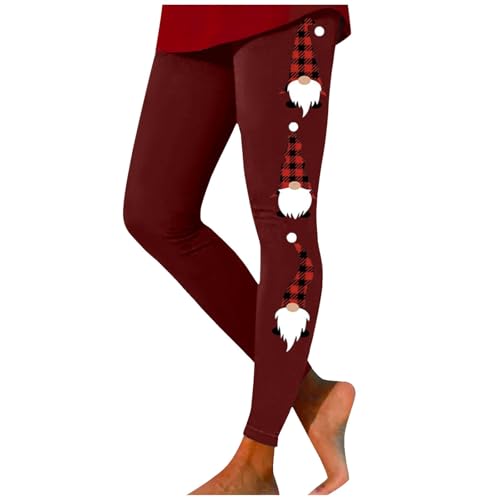 Thermohose Damen, Thermoleggings Damen Weihnachten Thermo Leggings - Gefütterte Leggins Winter Weihnachts Laufhose Warme Thermoleggins Tights Fitnesshose Mit Muster von Soupliebe