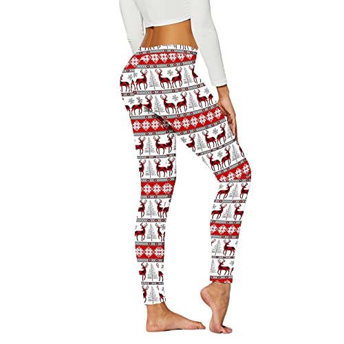 Thermoleggings, Thermo Leggings Damen Weihnachten Thermoleggings - Laufhose Lang Winter Warme Weihnachts Warm Thermoleggins Skinny Fitnesshose Weihnachten-Laufhose von Soupliebe